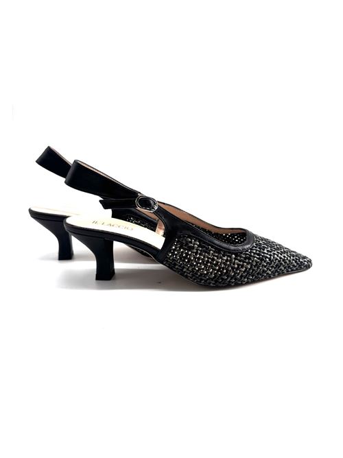 Slingback donna intrecciata IL LACCIO | 1637CINOSACCOCAMOSCIONERO